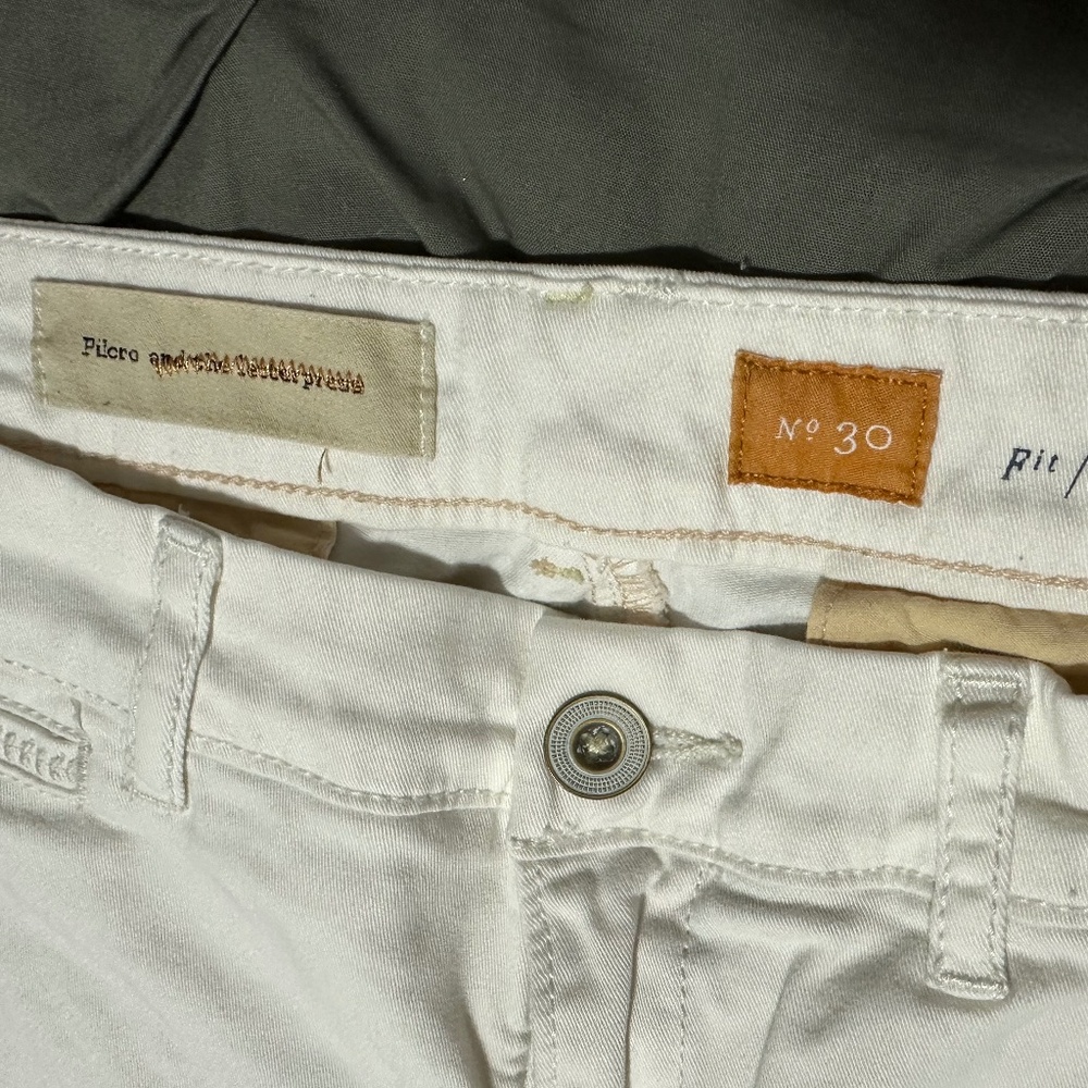 Pilcro Anthropologie White Chinos